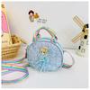 Bonito laço das crianças saco de ombro macio bonito doce menina Crossbody Bag moda elegante all-match PU mochila de couro pequena