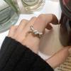Anillo de Plata de Ley 925 con Té Oolong de Durazno para Dedo Índice Femenino con Cristal de Fresa Color Suave Anillo de Diamante Fresco Casual de Moda