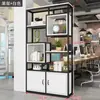 Estante de chão simples multi-camadas escritório tela moderna suporte para flores sala de estar parede divisória de ferro prateleira