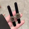 Pasador para Mujer, Pin Lateral de Lujo Ligero con Pedrería, Pasador de Terciopelo para Flequillo, Pinza de Pato Francesa para Mujer