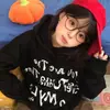 Outono e Inverno Estilo Preguiçoso Distintivo Roupas de Rua com Capuz Moletom Hoodie Moletom Roupas Femininas Estampado Emagrecedor Manga Longa