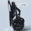 Silla de ruedas plegable ligera lista para enviar, pequeña y portátil, adecuada para personas mayores, fácil de empujar, ideal para viajes, salidas y uso doméstico