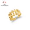 Personalidad Europea y Americana Sentido del Diseño Exagerado Anillo Tejido Moda de Alto Sentido Anillo Ancho para Dedos Combinable Anillo de Dedo de Moda para Mujeres