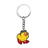 Pingente Chaveiro Pato Amarelo Pequeno PVC Borracha Macia Fivela Decorativa DIY Pingente para Mochila Amazon Presentes Pequenos Decorativos Atacado