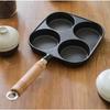 Nueva Sartén para Huevos para Desayuno de Cuatro Hoyos Estilo Japonés de Piedra Maifan para el Hogar Sartén Antiadherente Olla Tres en Uno para Hamburguesas Olla para Bistec Venta al por Mayor