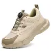 Zapatos de Seguridad Transpirables con Hebilla Giratoria para Hombre, Antiaplastastamiento, Antipenetración, Puntera de Acero, Ligeros, Cómodos, Protección Segura, Zapatos de Trabajo para Todas las Estaciones al por Mayor