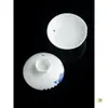 1 pieza se vende individualmente gaiwan de porcelana blanca alta pintado a mano para preparar té tapa roja tetera de porcelana azul y blanca juego de té gongfu de porcelana blanca accesorios