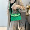 Bolso de hombro estilo coreano, bandolera texturizada de moda para mujer, novedad de verano 2024, elegante bolso cuadrado pequeño sencillo con diseño rómbico.