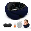 Almohada Popular con Espuma Viscoelástica en Forma de U Transfronteriza, Almohada de Viaje para el Cuello, Portátil y Plegable, Adecuada para Siestas en Avión y Soporte Cervical