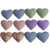 Parches de Botones de Corazón de Tela Estilo Coreano DIY Pinzas para el Cabello Pendientes Botón Parches para Funda de Teléfono Accesorios Decorativos Venta al por Mayor