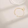 Pulsera de clip de papel con costuras barrocas de plata esterlina s925 para mujer, lujo ligero, moda ins, pulsera de perlas DIY, no se desvanece