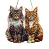 Pegador de Luz Gato Maine Coon Colorido Transfronteiriço - Pingente de Arte de Parede Acrílica 2D Estilo Retrô