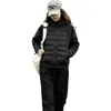 Chaqueta de algodón chaqueta acolchada acanalada forro interior ligero chaqueta acolchada fina de algodón para mujer abrigo de algodón patchwork de invierno chaqueta de principios de primavera nueva