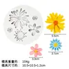 Molde de Silicona para Decoración de Fondant, Horneado de Pastel de Chocolate - Margarita, Girasol, Rosa, Hoja