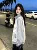 Sudadera con cremallera y manga larga de lunares, diseño moderno y único estilo coreano para mujer, nuevo top casual de otoño e invierno