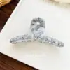 Pinza de Pelo Grande de Felpa con Forma de Cruz de Moda para Otoño e Invierno, Pasador Elegante para Recogidos en la Parte Trasera de la Cabeza, Pinza de Tiburón Accesorio para el Cabello al por Mayor