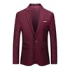 Nueva Chaqueta de Traje Formal de Solapa Única para Hombre de Moda Transfronteriza de Comercio Exterior para Hombres Jóvenes, Abrigo Formal Ajustado Estilo Coreano, Venta al por Mayor