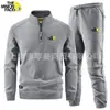 Calça de Moletom Solta de Veludo Cruzada Outono Casual Esportivo Conjunto de Duas Peças Cardigan com Zíper Moletom Venda Direta de Fábrica