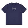 Dcnsnoke Fuente Gótica Americana Urbana Iniciales Logo Pequeño Simple y Versátil Holgada Moderna Camiseta de Manga Corta Pareja