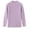 Suéter de cachemira para niños, suave y cálido, tejido ajustado para niños, suéter de cachemira tipo pullover para niñas, camiseta interior
