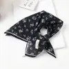 Lenço Xadrez com Bolinhas Vintage de Alta Qualidade Lenço Decorativo para Cabeça Lenço de Seda Novo Estilo Primavera e Verão