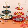 Venta caliente transfronteriza, plato de dulces multicapa de estilo europeo, mesa de centro para el hogar, plato de aperitivos, mesa de postres, soporte para pasteles, plato de dulces