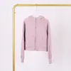 Moletom Lulu com Capuz, Zíper Completo, Corte Solto, Com Etiqueta, Em Estoque, Entrega Direta, Etiqueta Dourada, Zíper Dourado, Estilo Casual Curto, Forrado com Fleece