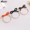 Accesorios para el Cabello de Niños Tejidos de Lana con Lazo para Comercio Exterior Europeo y Americano, Gomas Elásticas de Nylon Color Carne para Cabello de Bebé, Diademas Finas para Bebé