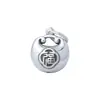 Prata S925 Caractere de Bênção Pingente Trava Gordinha Acessórios Corda de Mão Trançada Pulseira Colar Acessórios Exquisitos Feitos à Mão DIY