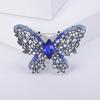 Retro Palace estilo borboleta broche oco diamante borboleta broche xale pino fixo anti-luz
