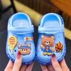 Pantuflas de Verano para Niñas, Lindos Dibujos Animados, Antideslizantes para Niños, Suela Suave para Bebés, Zapatos de Agujero Baotou para el Hogar, Bebés