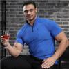 Dijia Gola Alta Outdoor Montanhismo Meio Zíper Top Esportivo Maratona Corrida Roupa de Treino Fitness Secagem Rápida Camiseta Masculina
