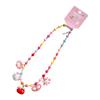 Novo Colar de Miçangas de Resina com Boneca Princesa Desenho Animado Fofo Moda Infantil Pingente Colorido de Miçangas Versátil Joia