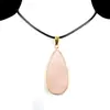 1975-20x40mm piedra de ágata de cristal natural doble plano lágrima bolsa Phnom Penh DIY pendiente colgante