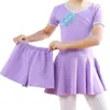 Disfraces de Danza para Niños con Botones, Vestido de Ballet para Niñas, Atuendo de Performance Étnico, Atuendo de Práctica, Conjunto de Dos Piezas Estilo Étnico con Lazo