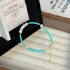 Pulsera de Plata de Ley S925 con Perlas de Agua Dulce Naturales y Turquesa, Joyería de Lujo Ligero de Moda Estilo Chino Nuevo