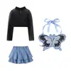 Disfraz de jazz para niña, guapo traje de actuación hip hop japonés, conjunto para niños, hip hop hiphop, pasarela, escenario, moda