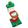 Artículos Navideños en Stock Transfronterizos: Funda para Asiento de Inodoro de Navidad, Funda para Asiento de Inodoro de Papá Noel y Muñeco de Nieve, Felpudo, Funda para Tanque de Agua, Portarrollos de Papel Higiénico Juego de Tres Piezas