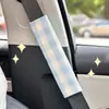 Almohadilla de hombro para cinturón de seguridad de coche nueva personalizada por el fabricante, simple tejido a cuadros gruesos, protector de hombro cómodo y anti-estrangulamiento para vehículos