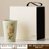 Taza de Cerámica Esmaltada Ceniza del Fabricante, Exquisita Taza de Té, Diseño de Ciruelo, Orquídea, Bambú y Crisantemo, Taza de Cerámica para Beber Agua, Alto Valor Estético para Niñas