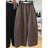 Pantalones Casuales de Trabajo Coreanos de Gama Alta para Mujer en Otoño Sueltos Estilo Bf Perezoso Cintura Alta Ajustados Papá Pantalones Pantalones