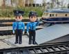 Accesorios de Escena de Pista Cueva Cruce Ferroviario Estación Bloqueo de Carretera Juguete para Niños Modelo de Tren Eléctrico Niño