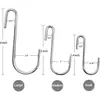 Ganchos en S metálicos creativos de alta venta transfronteriza para puertas y ventanas sin clavos, ganchos en S para paneles de rejilla, utensilios de cocina, baño, ropa