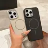 Para iPhone16Promax Funda de Teléfono Mate Suave Ultra-delgada con Sensación de Piel Apple 15 Funda Protectora Magnética Funda Dura