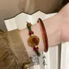10 Pulsera de Cuentas de Flores Rosa Niebla Rosa para Mujer Pulsera de Verano Elegante de Lujo Ligero de Alta Gama Combinable para Graduación