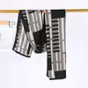 Bufanda de Seda Nueva Estilo Coreano con Cuadros de Mosaico para Mujer, Bufanda de Alto Temperamento, Protección para el Cuello, Chal Cálido, Lista para la Venta