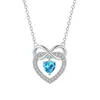 Colar Símbolo Amor Infinito Luxo Leve Alto Padrão Exquisito Versátil Corrente para Clavícula em Forma de Coração Colar Lucky com Zircônia Presente