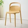 Silla de Comedor Nórdica para Uso Doméstico, con Respaldo, Taburete Hueco de Colores, Silla de Ocio Apilable para Balcón, Silla de Plástico para Apartamentos Pequeños