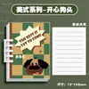 A7 Portátil de Bolsillo Vintage Americano Cuaderno de Hojas Sueltas Portátil Pequeño Cuaderno de Diario con Espiral Desmontable