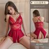 Divertido Lingerie Sexy Uniforme Tentador Renda Feminina Perspectiva Puro Desejo Paixão Macacão Abrir Arquivo Livre 6226